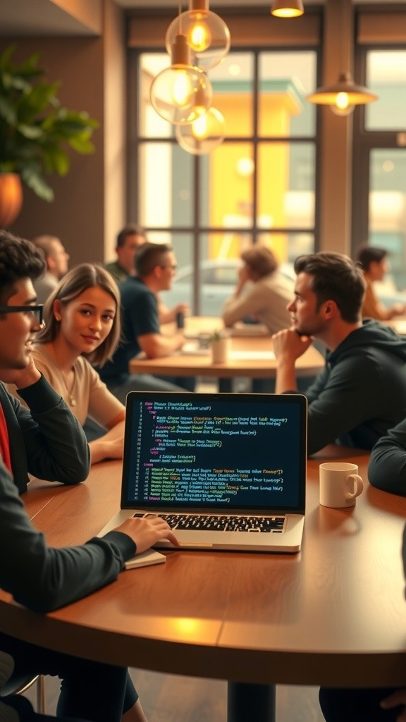 Kolaborasi Mahasiswa di Kafe: Coding dan Diskusi Tugas