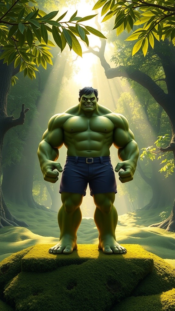 Hulk's Heroic Battle: Protector of the Village