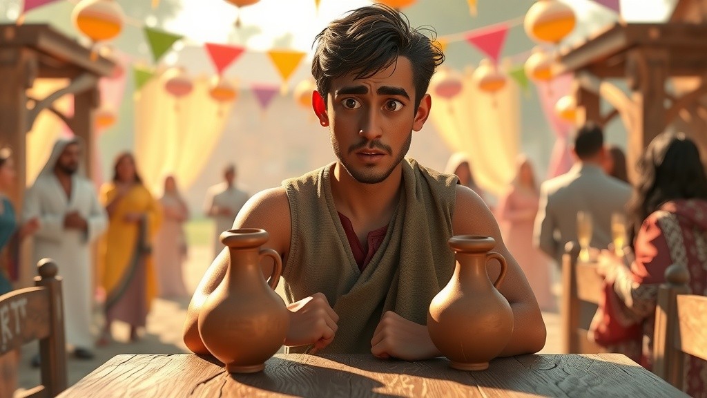 Jesus Turns Water into Wine in Canaan