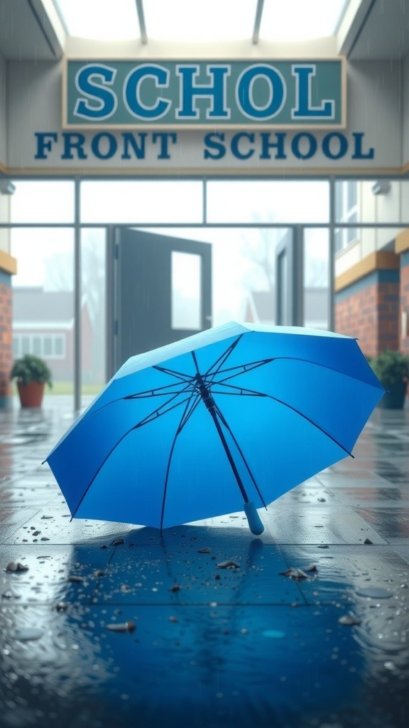 Payung Biru di Hari Hujan