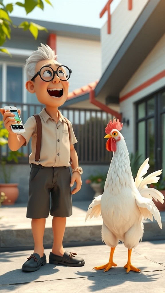 Pencarian Bahagia Pak Udin dan Ayam