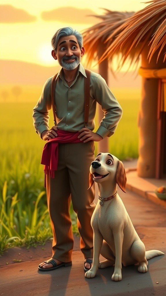 किसान और उसकी वफादार कुत्ता शेरू की दुखद कहानी