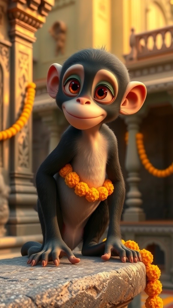 Monkey Vlog: The Joy of Indian Temple Exploration