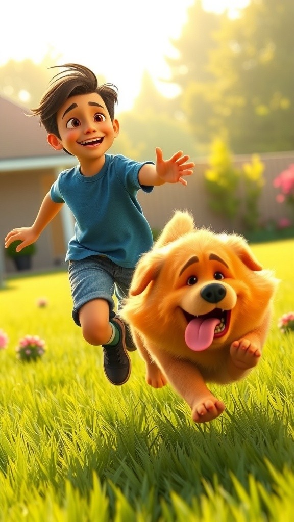 Leo and Buddy's Backyard Adventure