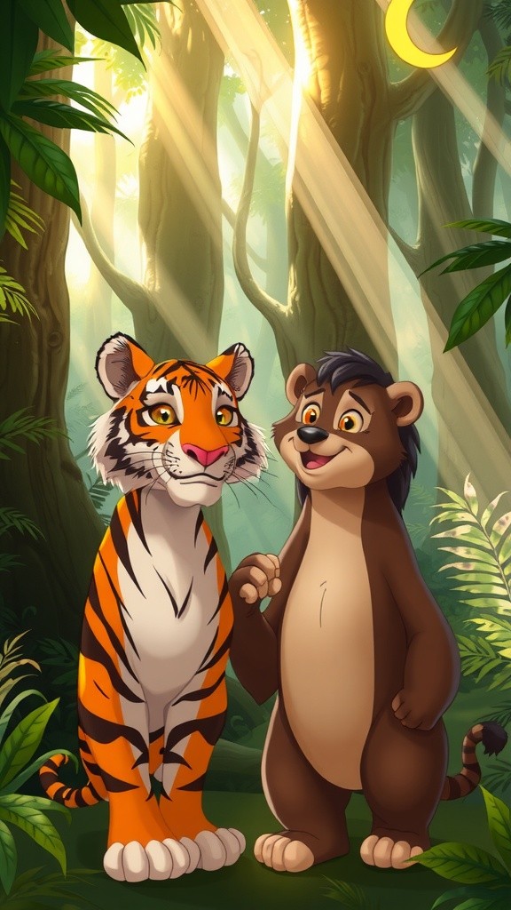 বাঘ এবং ভালুকের বন্ধুত্ব