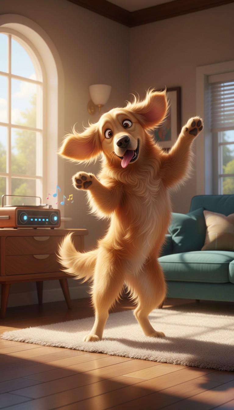 Puppy Dance Off with the Family