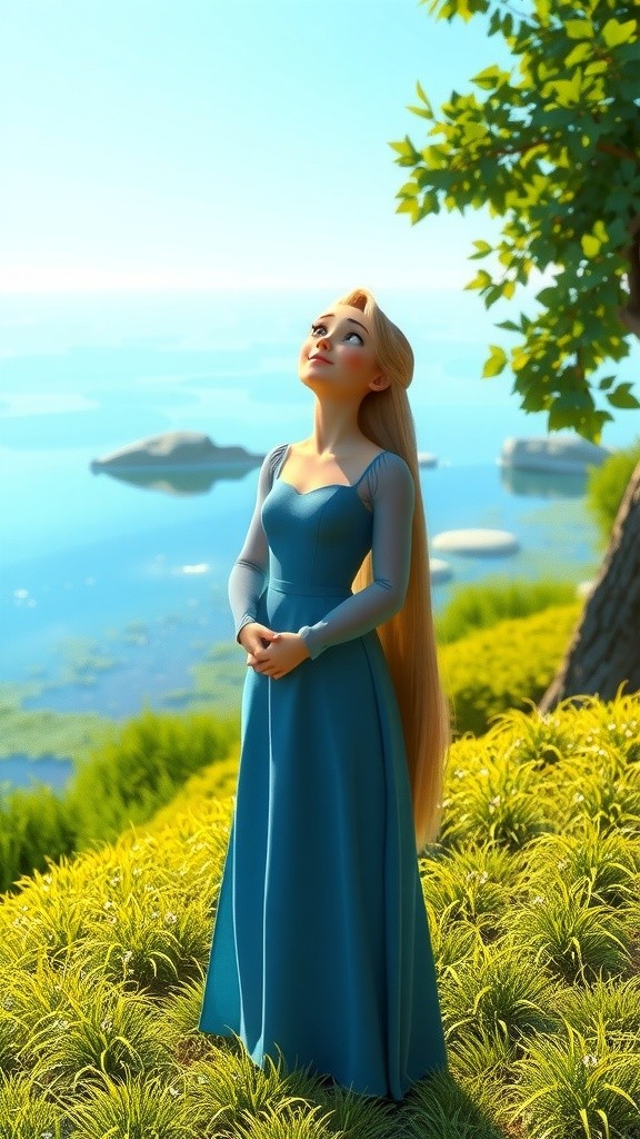 Girl Dancing by the River