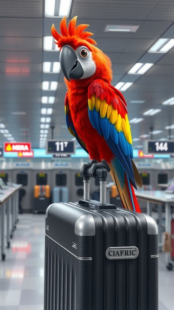 Flying Easy: The Parrot's Packed Adventure