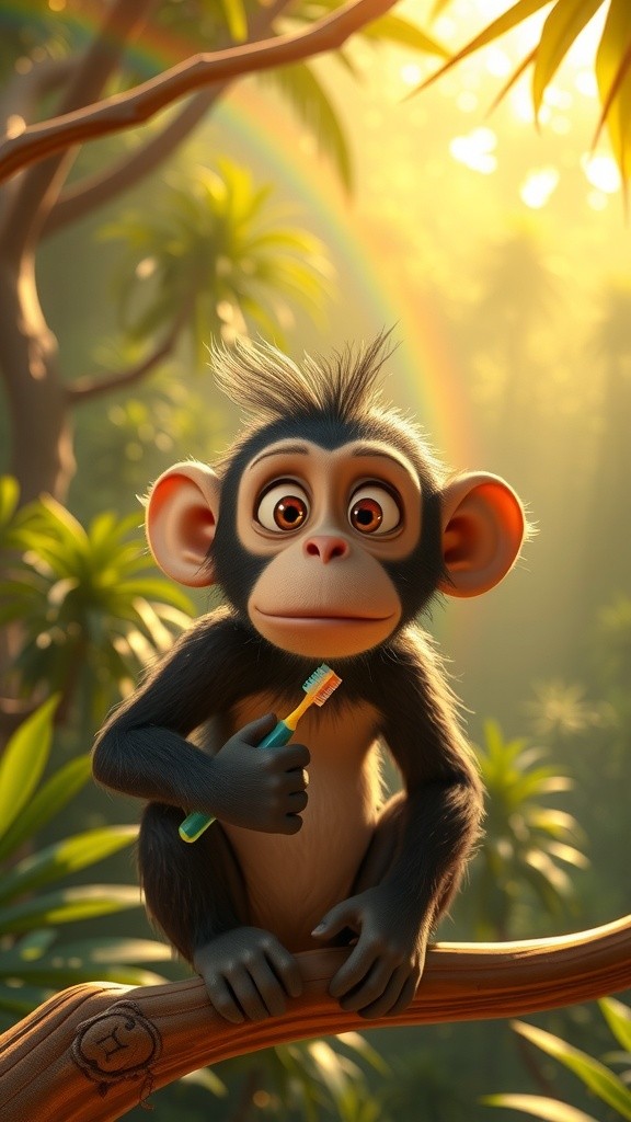 चीकू बंदर और जादुई ब्रश