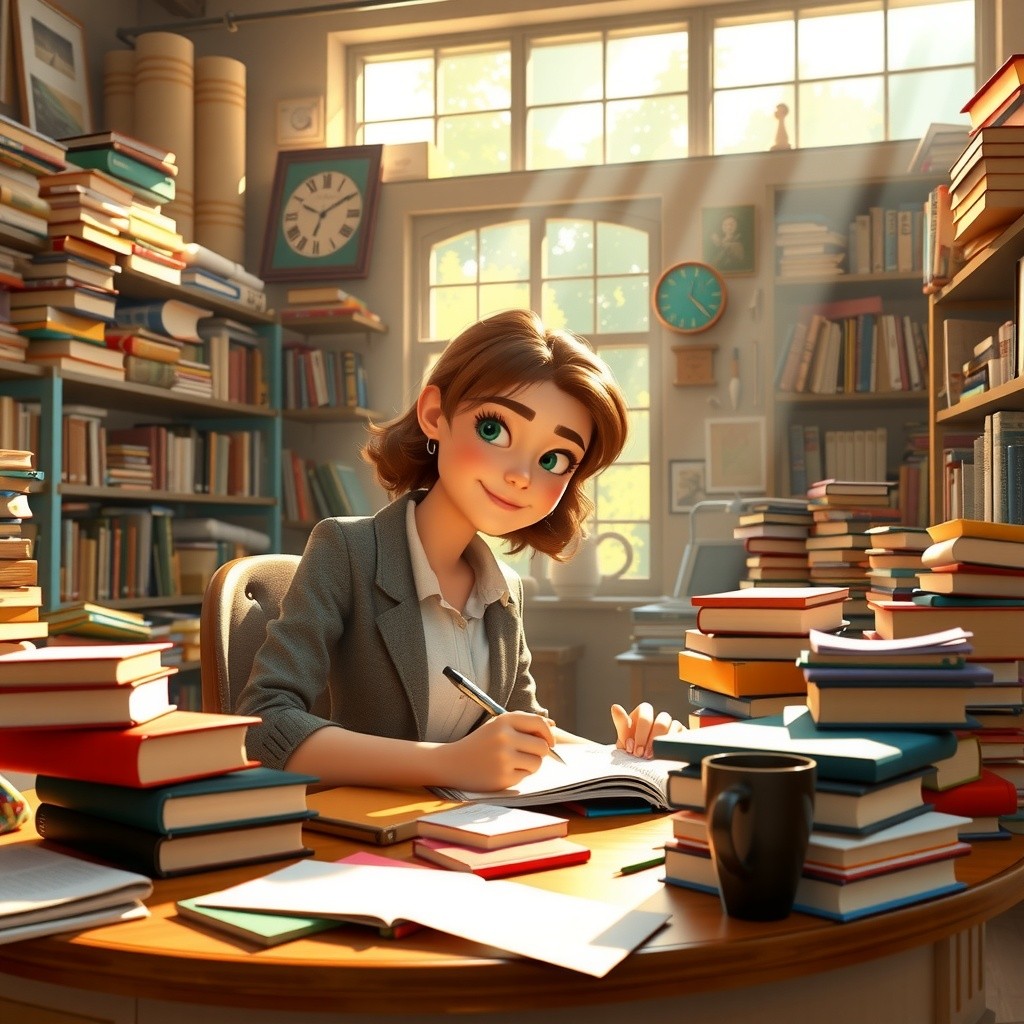 Young Girl's Homework Video in the USA