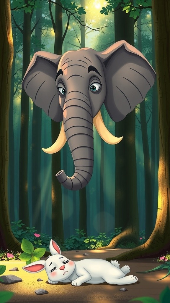 दुश्मन से दोस्ती: हाथी और खरगोश की कहानी