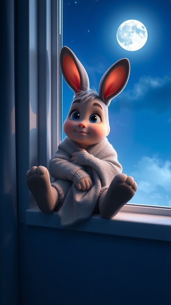 Bunny and the Peaceful Moon