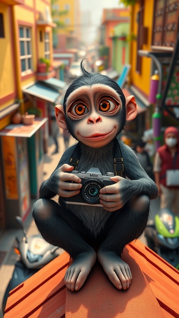 Monkey Vlogger Explores Indian Village