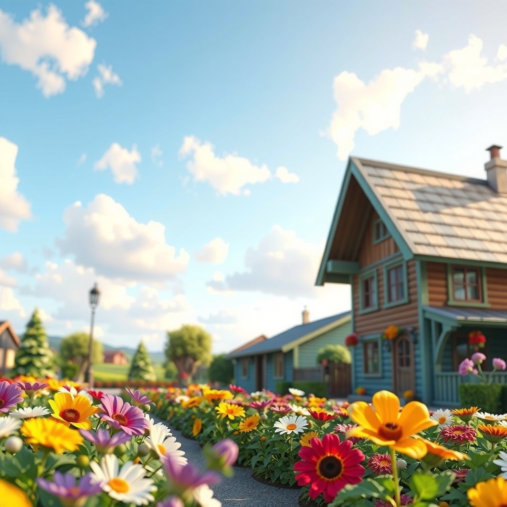 Whimsical Bunny in a Sunny Garden