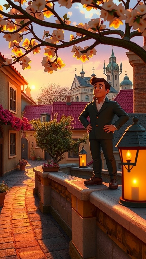 Elara's Evening in the Garden