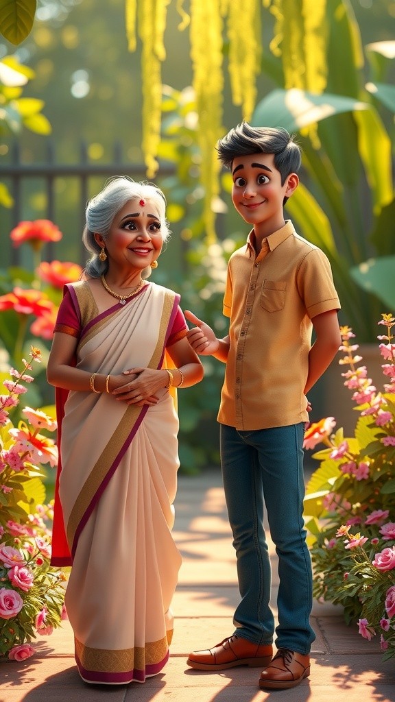 हंसते-खेलते: भारतीय लड़के और लड़की का बाग में मजेदार वीडियो