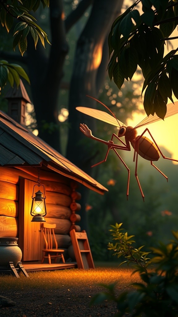 Nyamuk dan Pelita di Gubuk Kakek