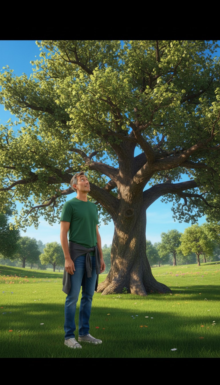 A Man Stuck in a Tree