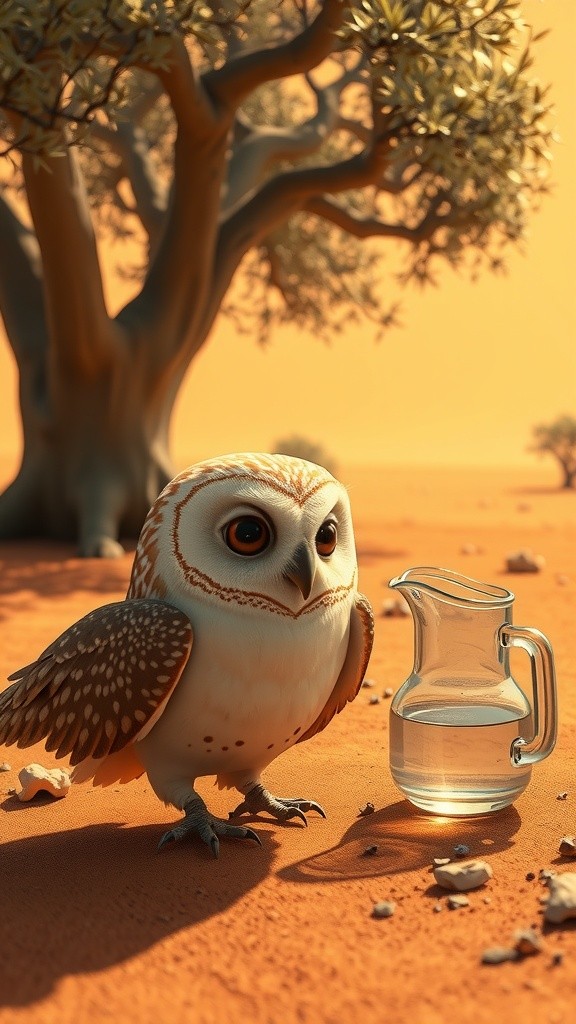 The Thirsty Crow and the Pebbles