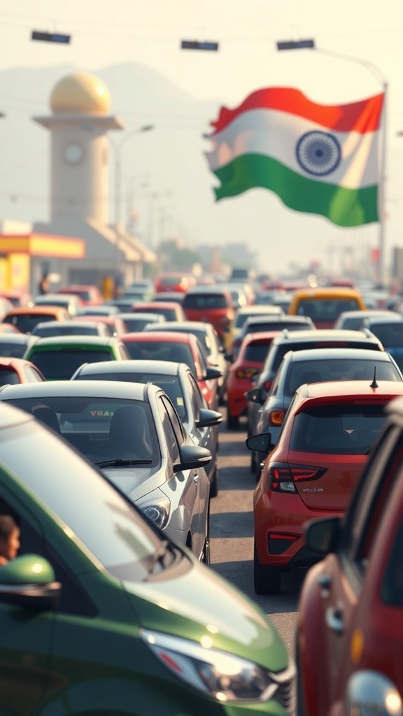 चारभुजा कार बाजार तिरंगा झंडा