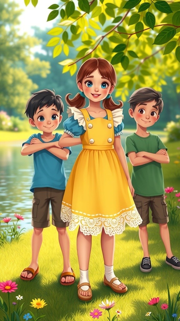 Anak-Anak Bermain di Sungai