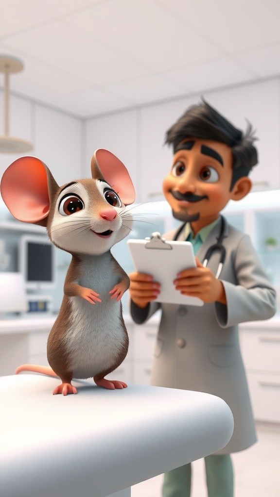 چوہے کا ڈاکٹر کے پاس جانا