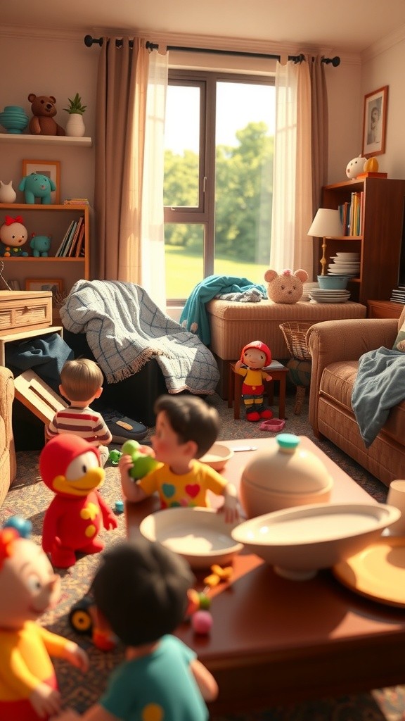 Exhausted Mother Faces Chaos at Home