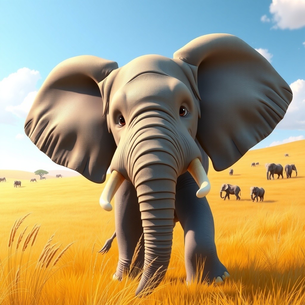 The Clever Hare and the Elephants