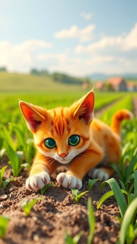 The Smart Cat's Corn Adventure