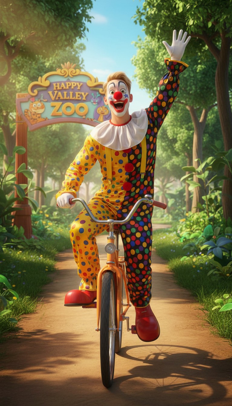 Clown's Scary Encounter at the Zoo