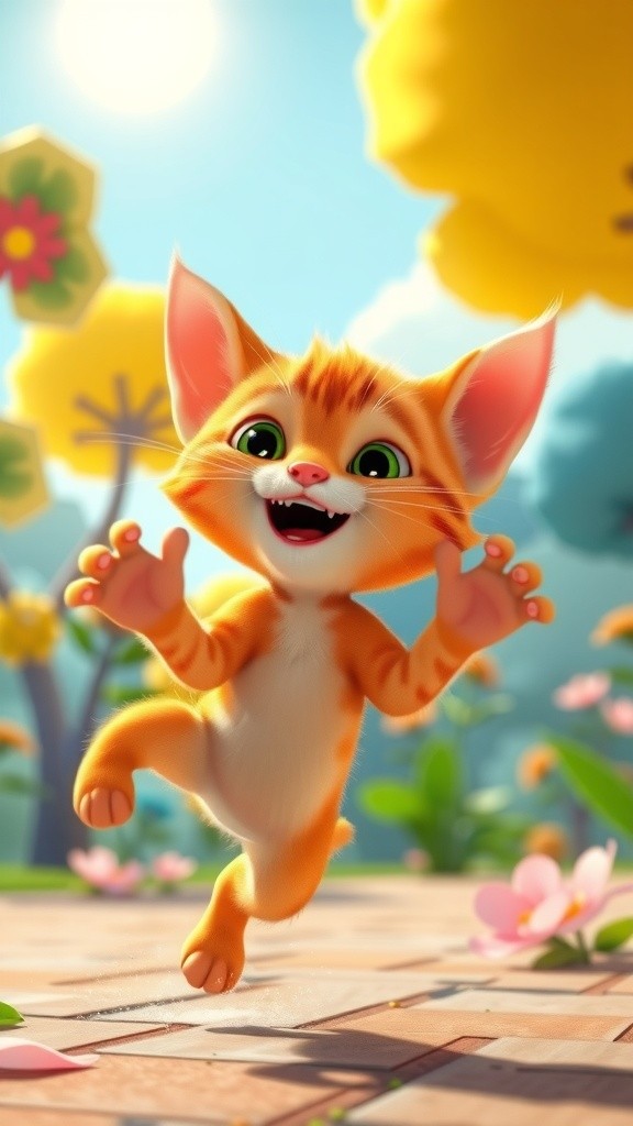 Dancing Cartoon Cat