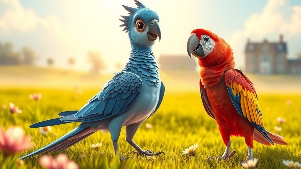 A Peacock and Hen's Joyful Journey to School (copy)