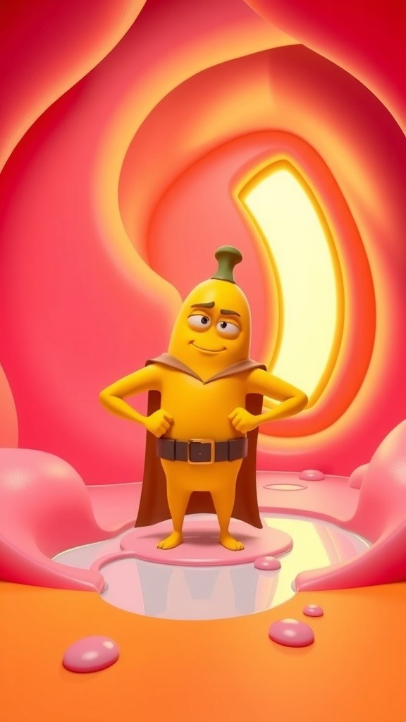 Bananaman's Battle for Stomach Health