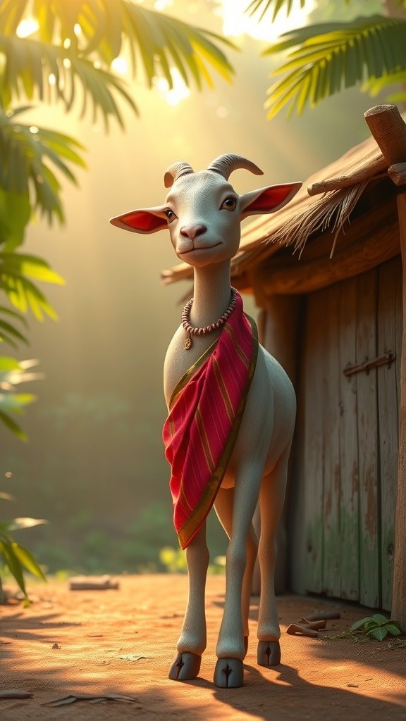 बकरी और उसके प्यारे बच्चे