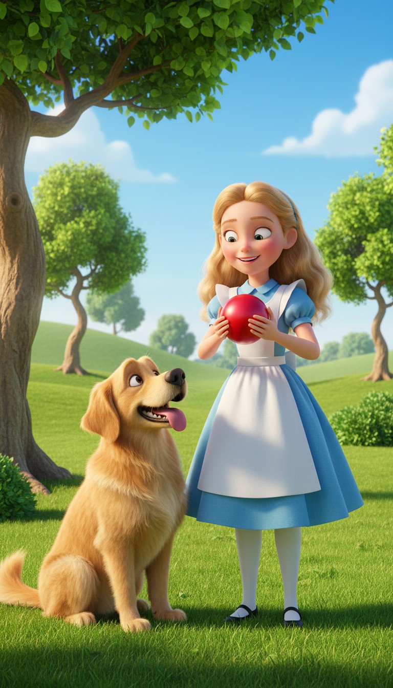 Flying Puppy Over a Rainbow