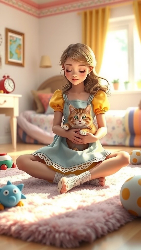 Playing with Whiskers: A Little Girl's Adventure