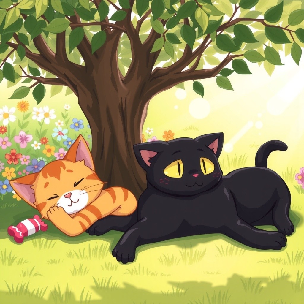 Pertarungan Kucing untuk Permen