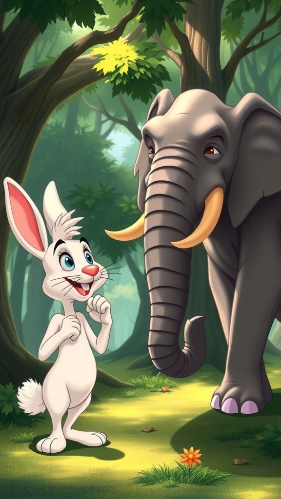 खरगोश और हाथी की रेस