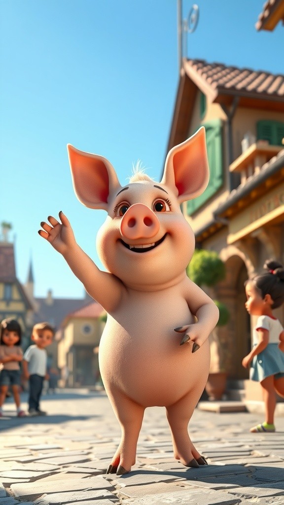 Porko மற்றும் நண்பர்கள்: இனிய balloon க்கான உதவி