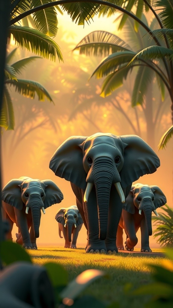 हाथियों का अपार प्रेम और परिवार बंधन (copy)