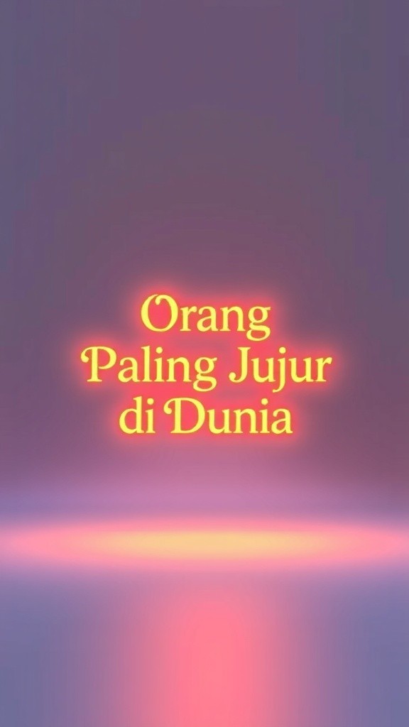 Kejutan dari Orang Paling Jujur di Dunia