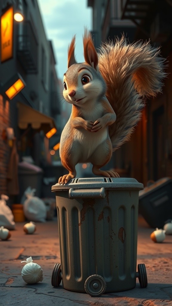 Raccoon vs. Squirrel: The Trash Talk Showdown