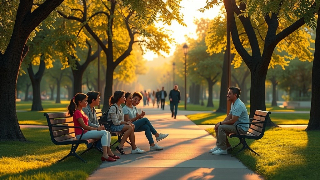 Keluarga Bahagia di Taman Kota