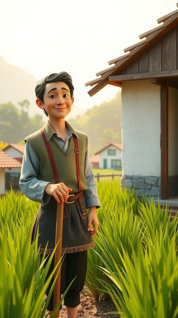 किसान और कबूतरों की मित्रता