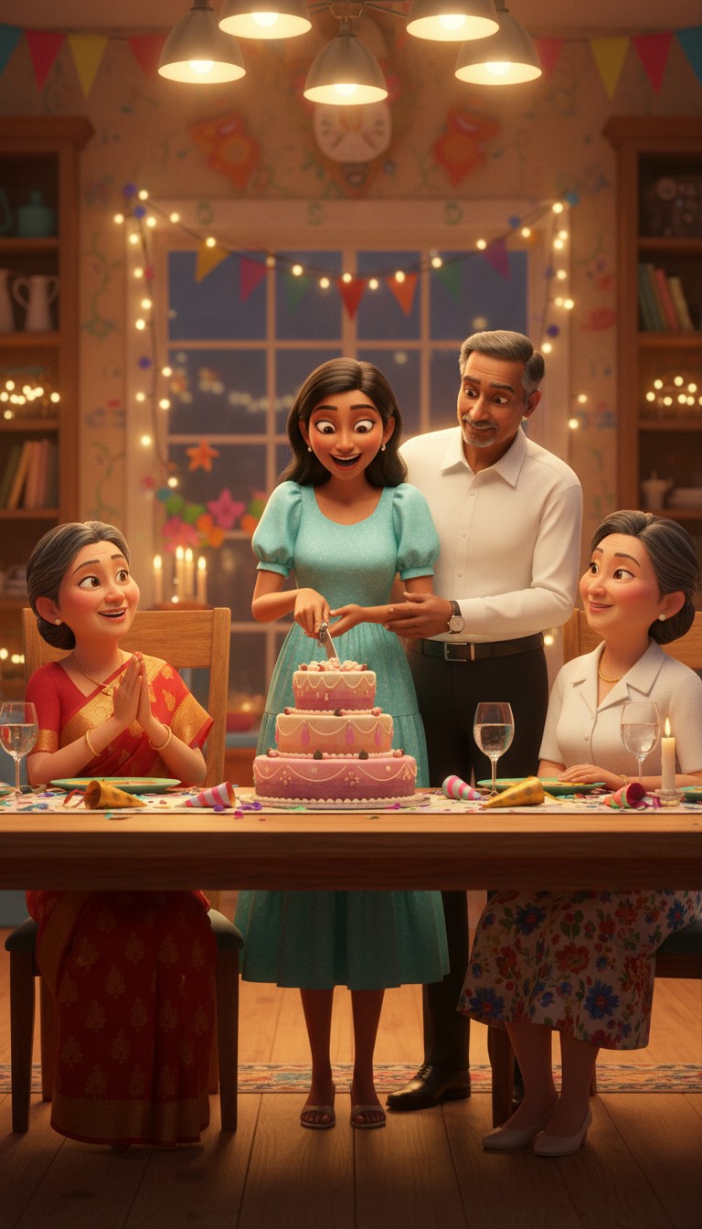 Family Cake Celebration