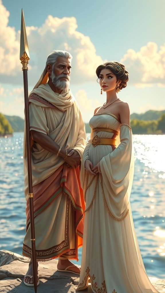 The Divine Encounter of King Shantanu and Ganga (copy)