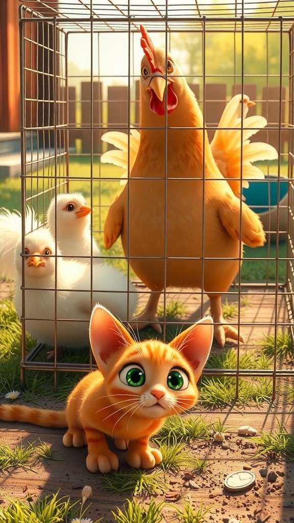 Kucing dan Induk Ayam