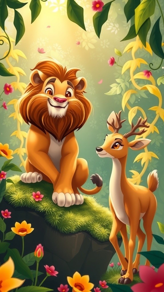 शेर और हिरण की दोस्ती