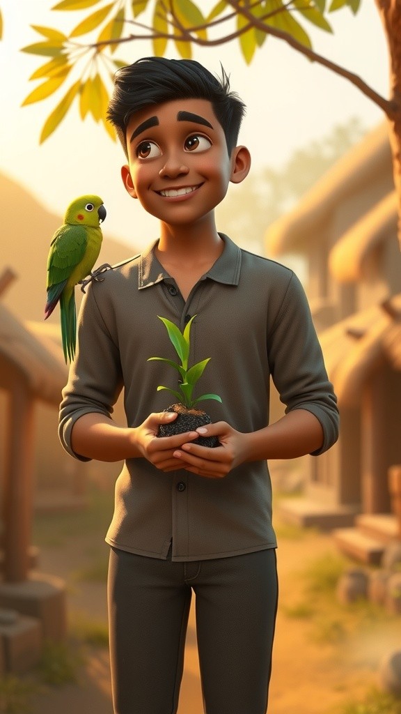 Tota aur Chhote Ladke ki Dosti