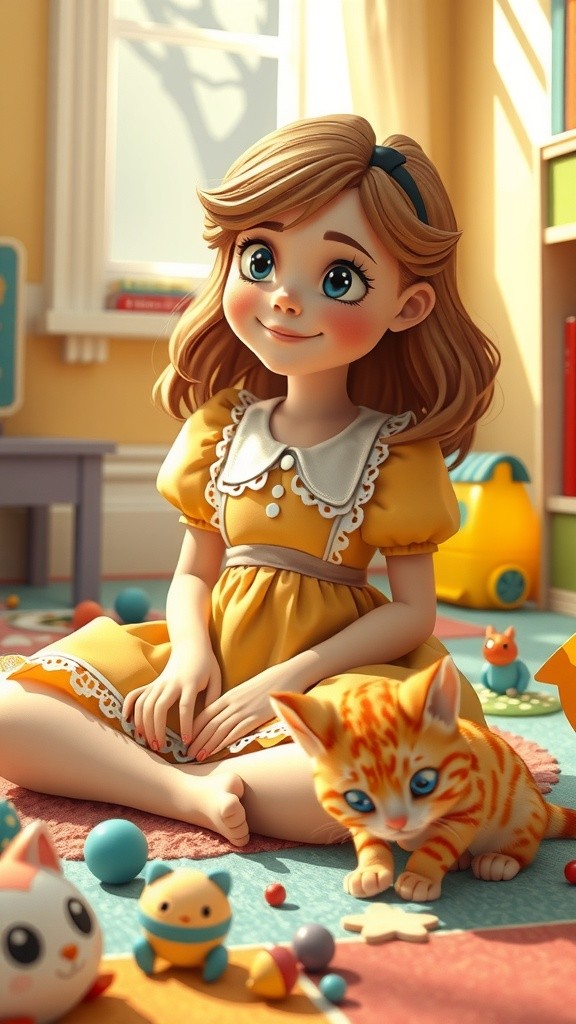 A Kid and His Cat: A 3D Cartoon Adventure